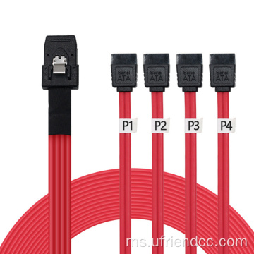 SFF-8087 hingga SATA 7PIN kabel penyesuai wanita